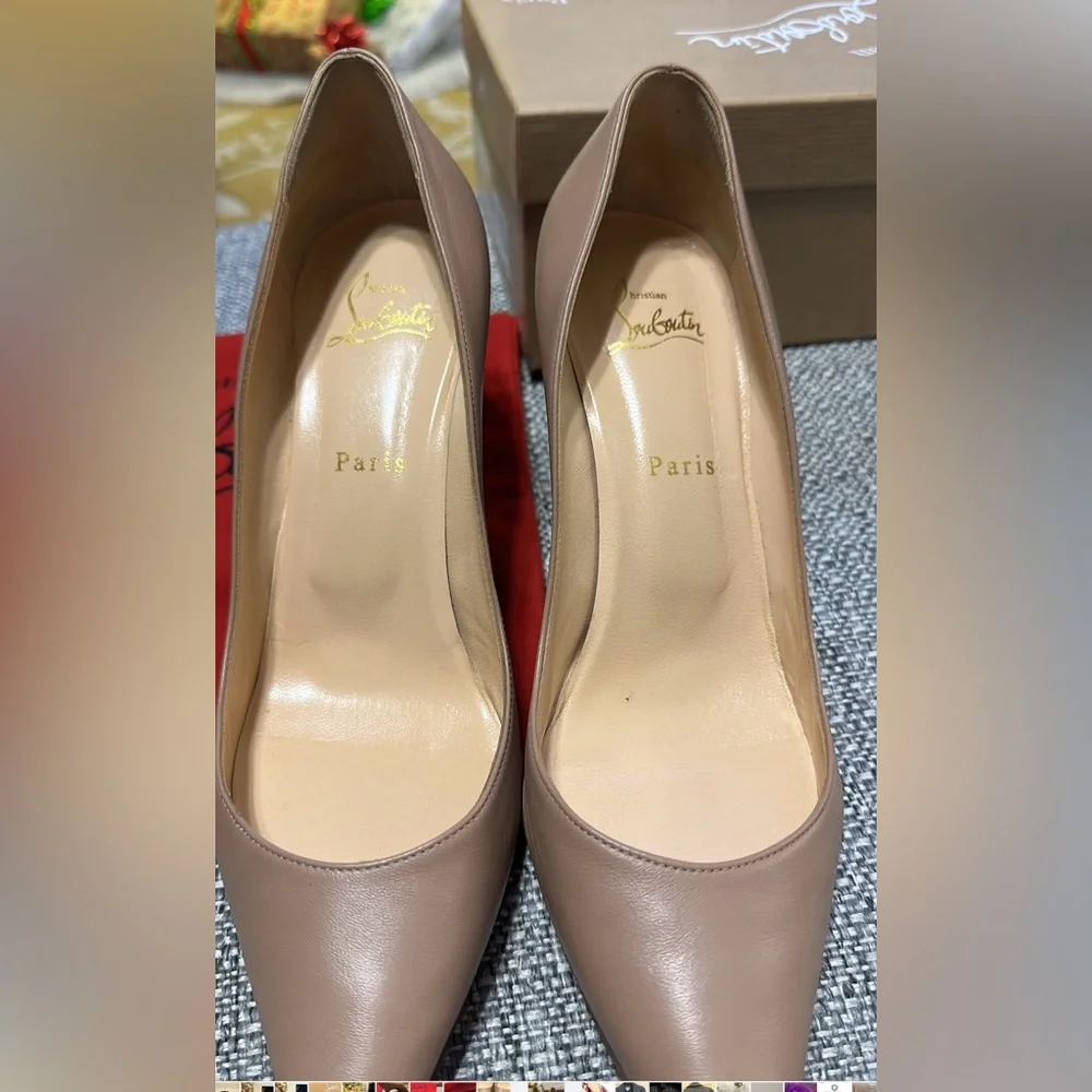Christian Louboutin Brown Pointed Toe Heels - Picture 8 of 10